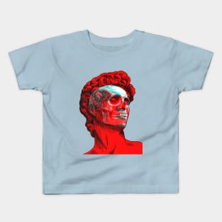 David Skull Interactive Red&Blue Filter T-Shirt Kids T-Shirt